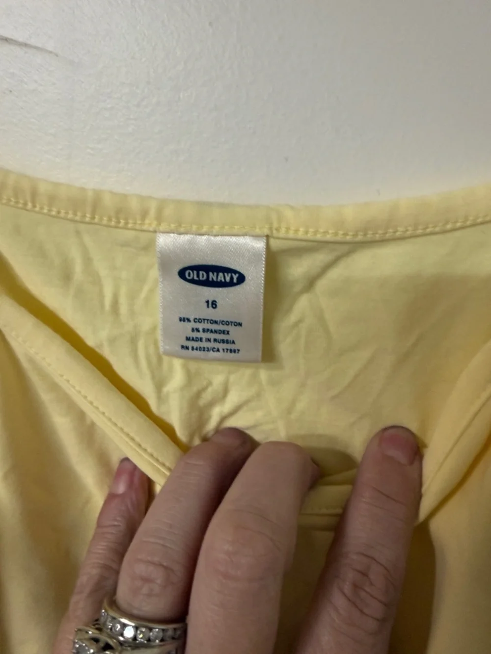 Old Navy Yellow Spaghetti Strap Tank Top 2002